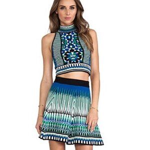 💚 Torn by Ronny Kobo Annabella green combo set (crop top and mini skirt)…